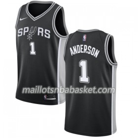 Maillot Homme San Antonio Spurs Kyle Anderson 1 Nike 2017-18 Noir Swingman